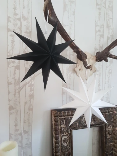 
9 Point Paper Star Nine Advent Star Christmas Gold Paper Star 