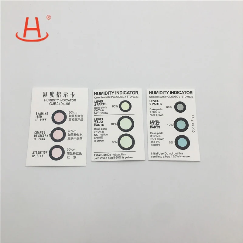 Вакуумная упаковка пластиковый мешок кобальта бесплатно карты индикатор влажности с хорошим качеством