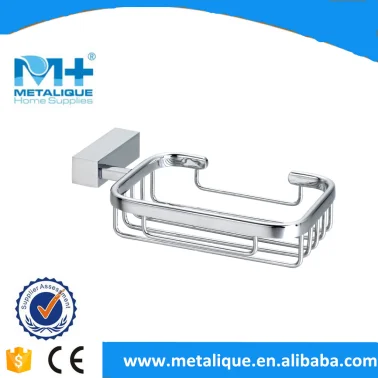 
OEM/ODM Ningbo manufacture Hotel Bathroom accessories Zinc Base Wall Mounting stainless steel soap wire basket 