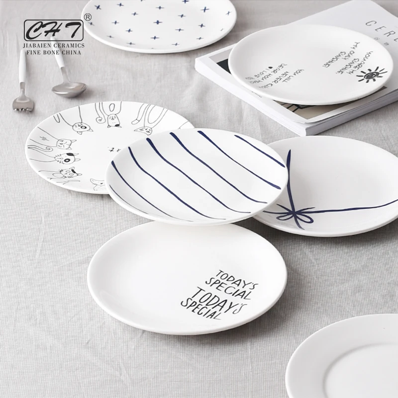 Import wholesale manufactures dinner plate custom simple pasta plate for restaurant wedding