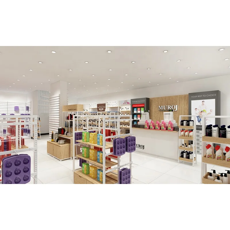 LUX Customized New Miniso Shop Interior Design Grocery Display Furniture
