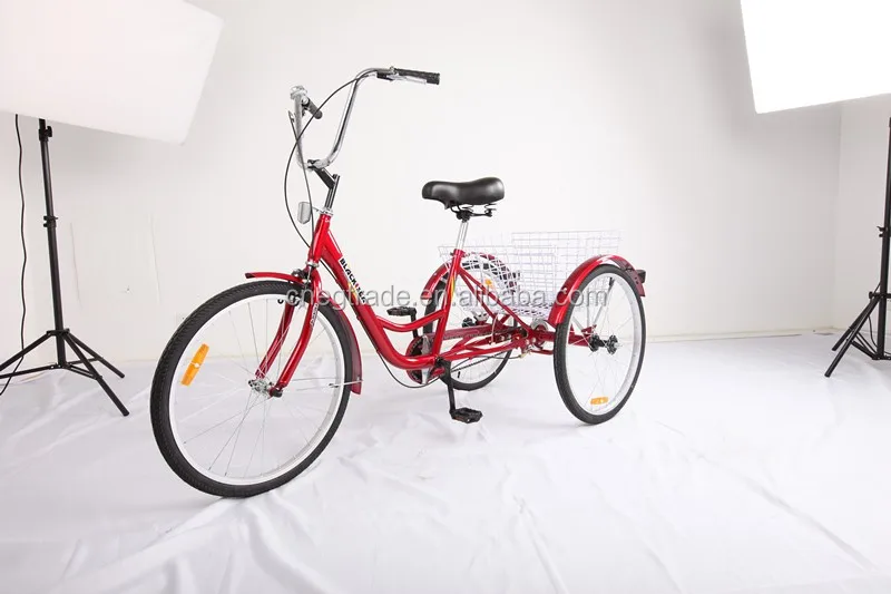 Rear basket steel alloy adult tricycle for old men and baby shopping tricycle adult cargo bike Model GW-7001