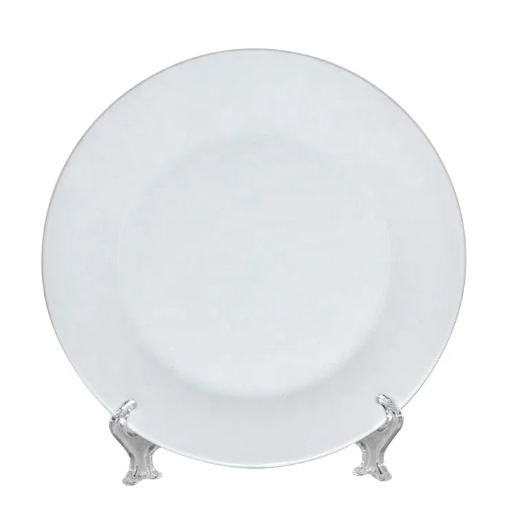 8 дюймов, пользовательская печать, оптовая продажа, белая керамическая тарелка с сублимационным покрытием