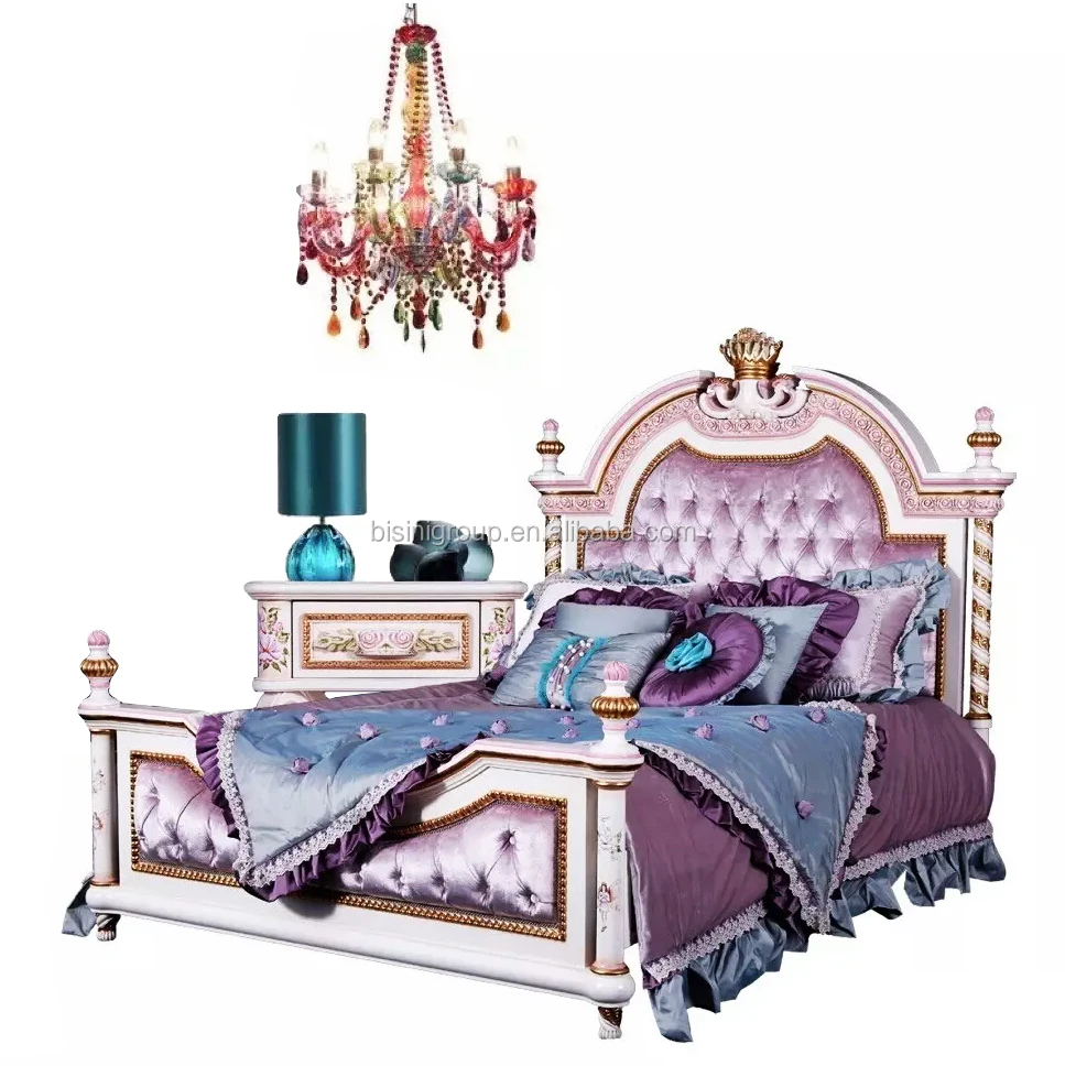 Exquisite Magic Garden Style Annabella Princess Poster Bed with Colourful Floral and Painting BF12-05295c