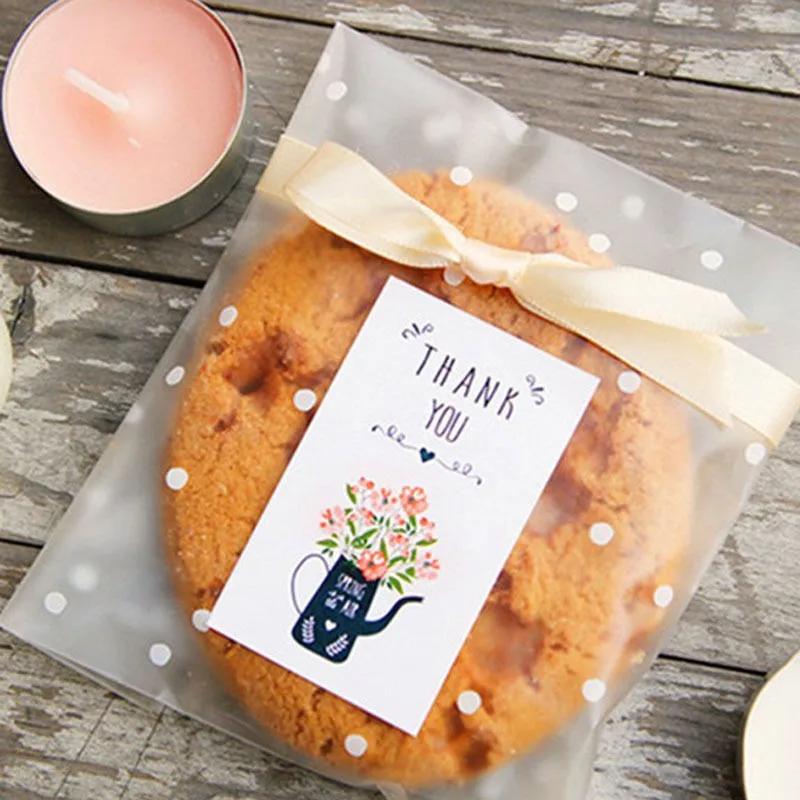 Handmade For you Multicolor Dot Round Cookie Cake Gift Labels Stickers Kitchen Sweets Party Seal Thank You Sticker