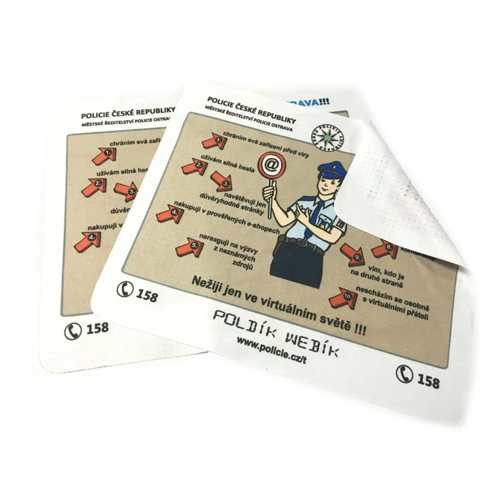 Microfiber non slip promotional mouse pad with custom design