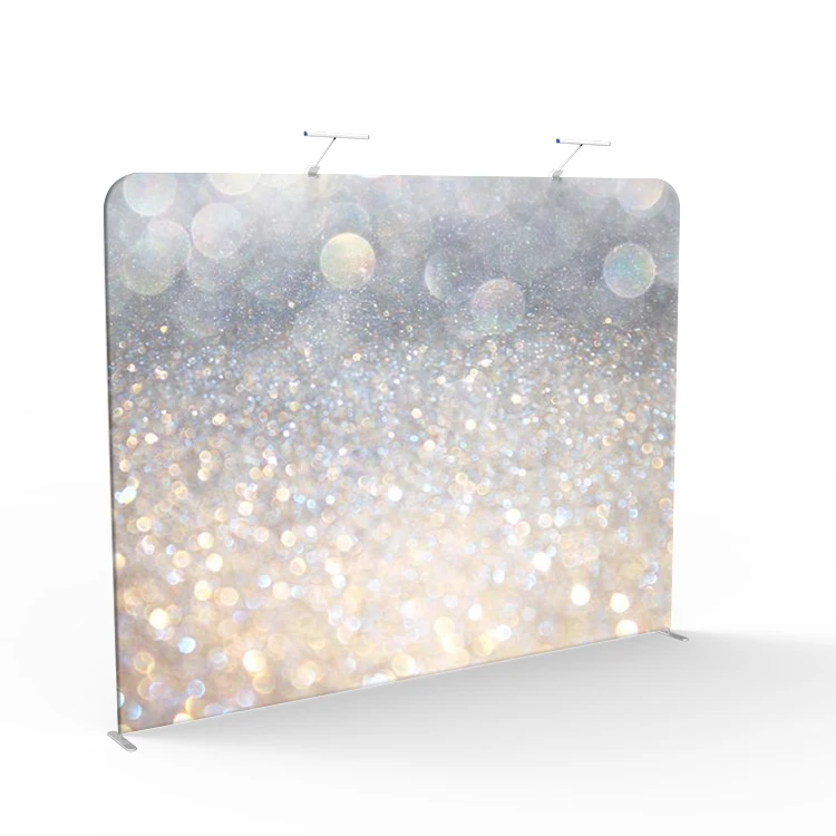 China suppliers double side printing event custom aluminum photobooth backdrop stand
