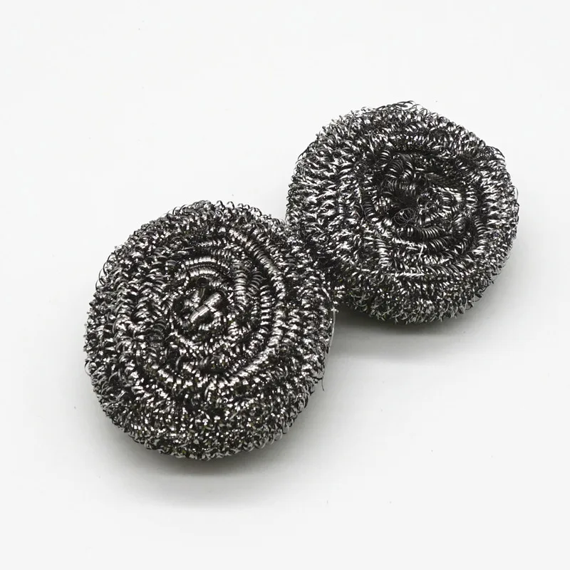 Value kitchen cleaning set contain 2pcs stainless steel scourer and 2pcs PET mesh sponge scourer double-sided scrub