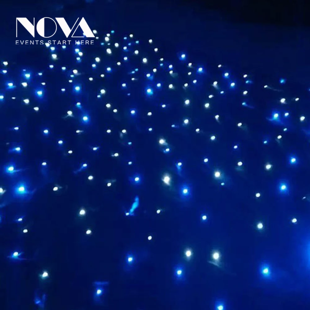 White LED Curtain drape for wedding events tent room decoration