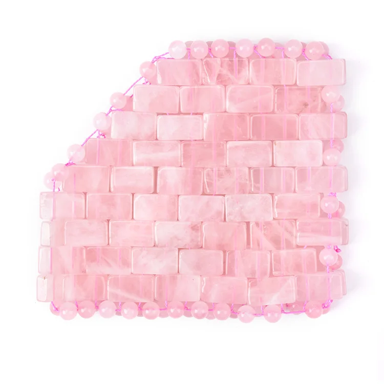 
Factory 100% Natural Rose Quartz Jade Facial Stone Eye Mask Rose Quartz Eye Mask Set With Custom Box Reduce Eye Dark Circles 