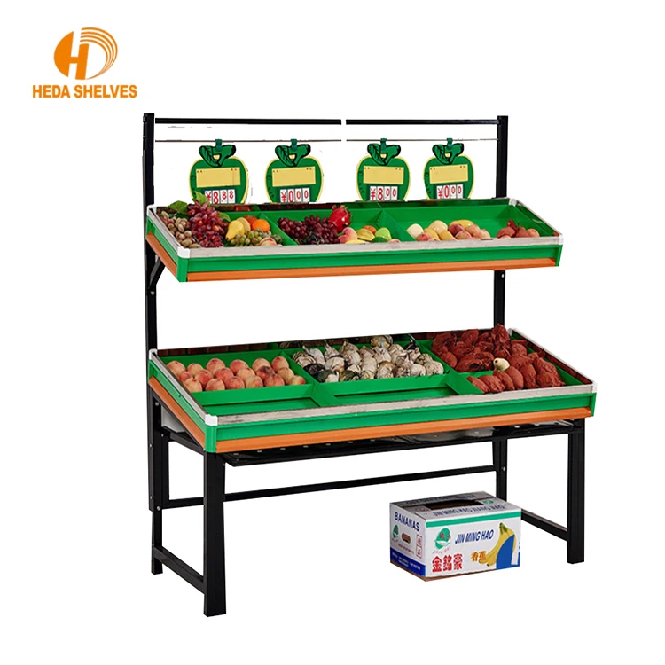 Supermarket Fruit And Vegetable Display Rack
