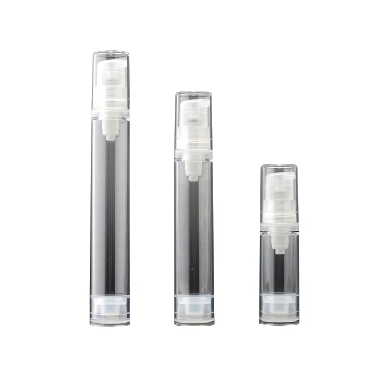 Travel storage make up cosmetic empty  airless pump lotion bottle 5ml 10ml 12ml