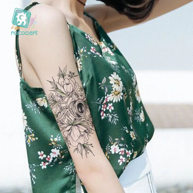 hot sale flower temporary tattoo designs Small flower arm tatoo waterproof body art sticker women.