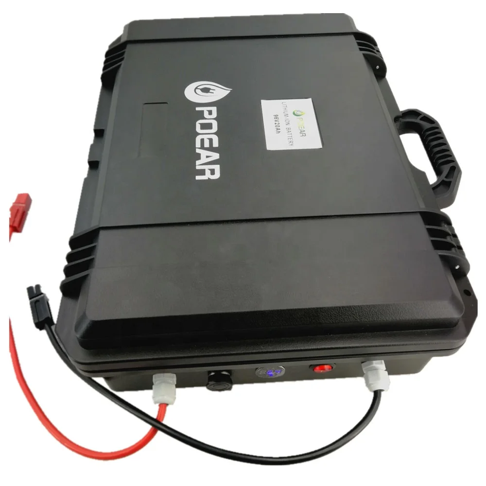 
96V 20Ah lithium ion battery packs with Polican box,power bank battery,rechargeable stored energy,UPS,OEM 