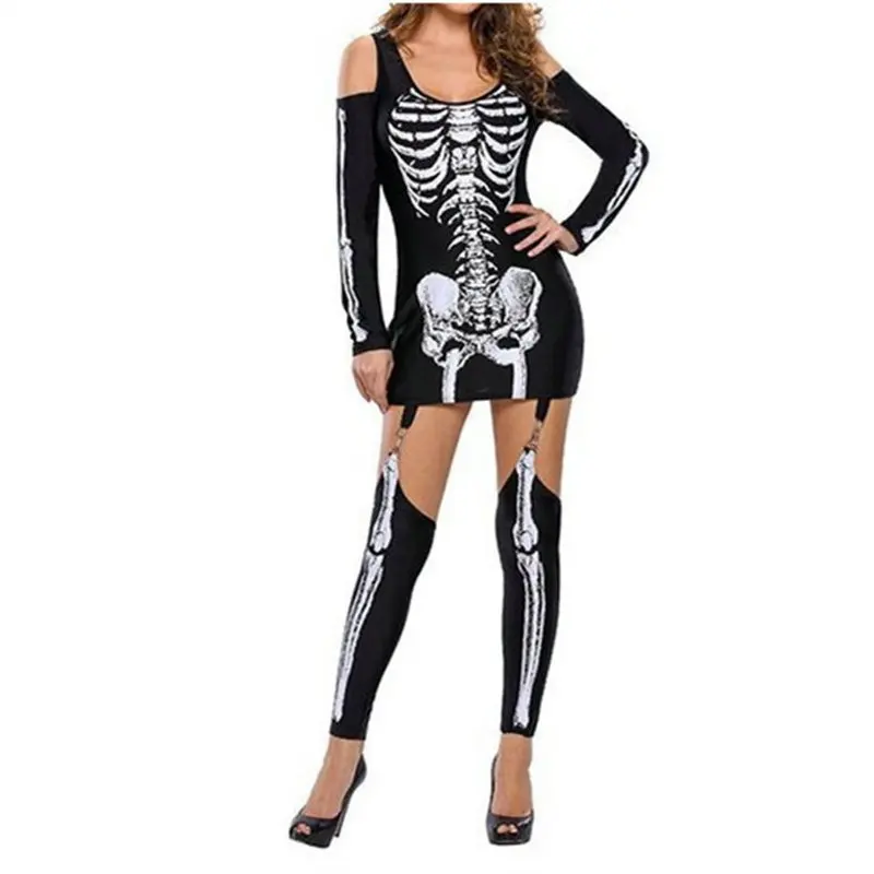 Manufacture Adult Halloween one piece sexy lingerie cosplay devil bodysuit sexy strapless costumes dress for Halloween Party