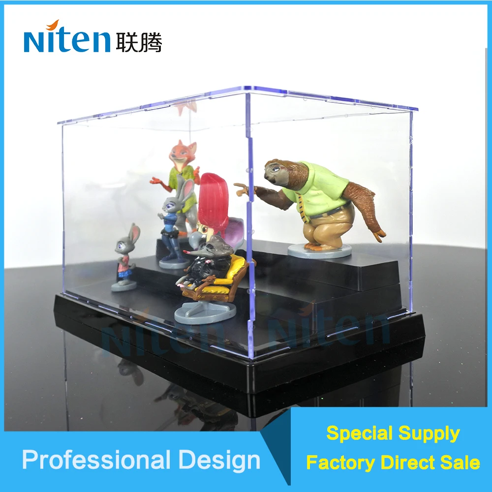 Acylic portable lego doll display case for doll display case