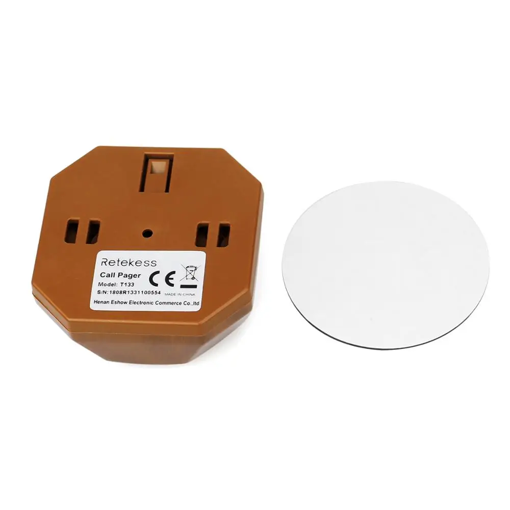 5 pcs of Restaurant Hotel 433MHz Wireless Calling Bell coaster Pager Retekess T133