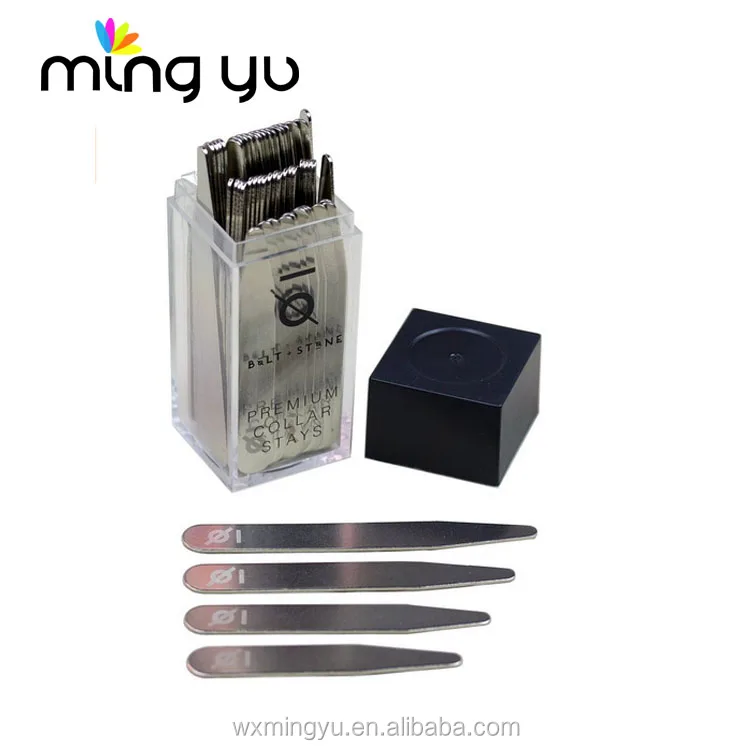 24pcs/box 4 sizes mixed metal collar stays