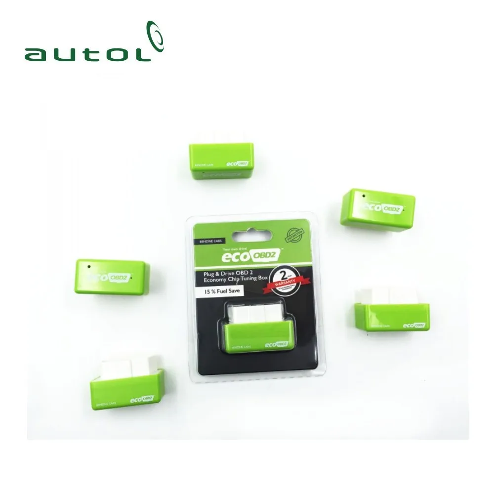 Green Eco OBD2 Economy Chip Tuning Box OBD Car Fuel Saver Eco OBD2 for Benzine Cars
