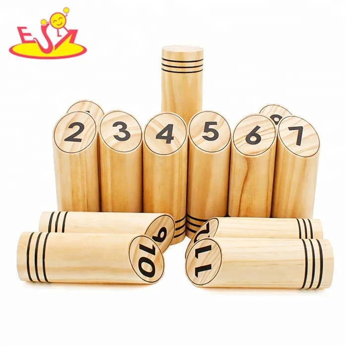 Высокое качество Семья skittle номера деревянный куб Викинг игры для наружного W01D013