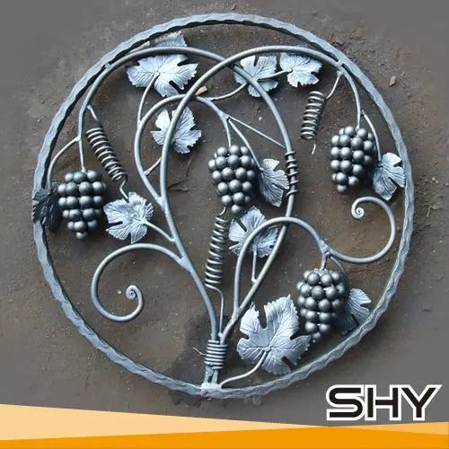 Decorative iron metal ornament wrought iron grape leaf
