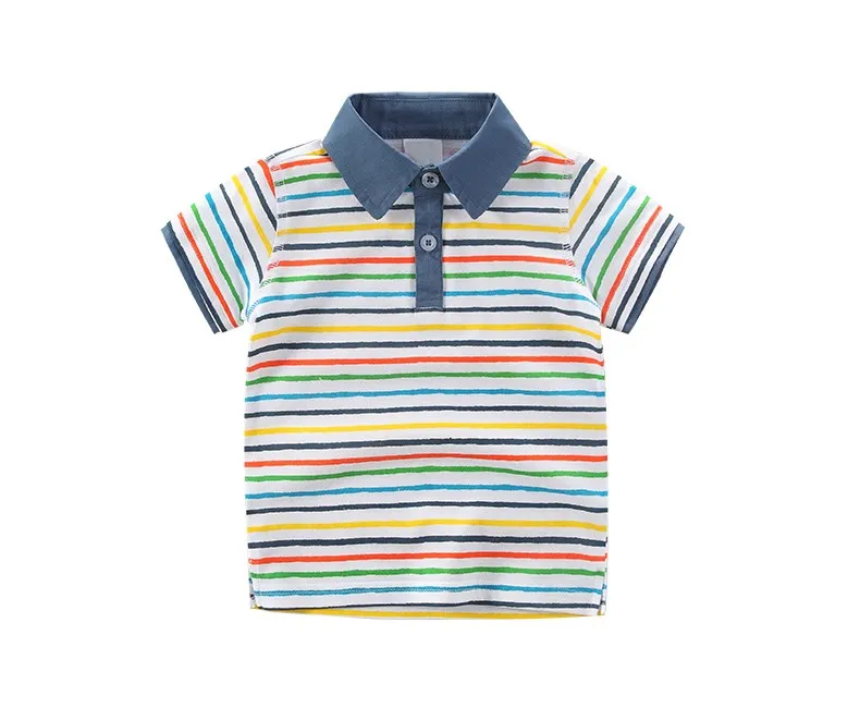 
ATS48 Wholesale Clothing Summer100% cotton custom striped polo shirt kids polo shirts 