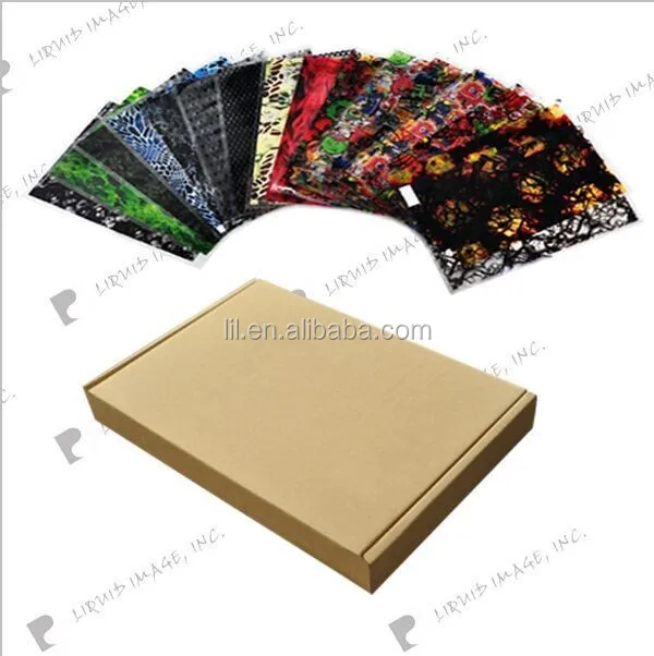 Testing sample for new starter!no.A4CA20V2 water transfer printing film box flame pattern for 20 pieces of Lqiuid Image