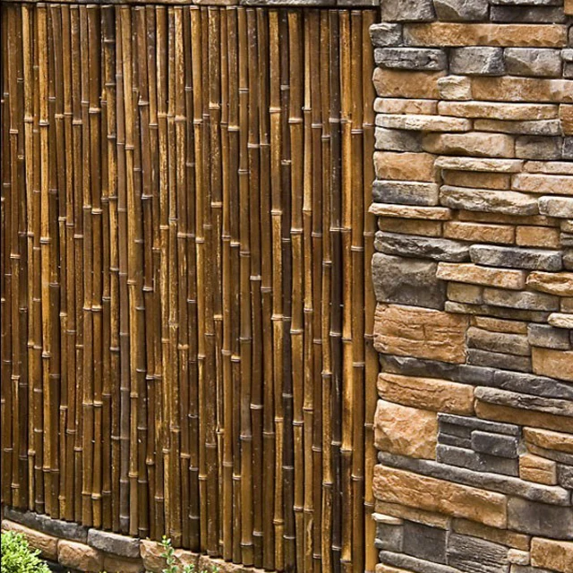 eco-friendly cheap natural black artificial bamboo fence bamboo panels
