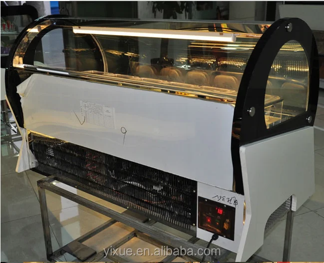 Настольная мини-витрина для мороженого Морозильная витрина с 6 втулками