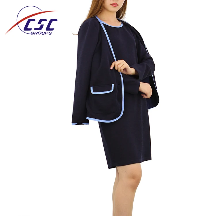 Office Lady New Fashion 2 Piece Set Women Pant Suits Slim Work Wear Office Ladies Long Sleeve Blazer And Skirts Outfits