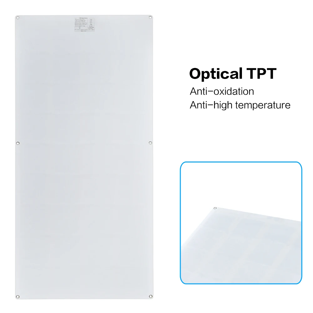 Solarparts 18V Waterproof Adhesive Thin Film 100W ETFE Flexible Solar Panel China Monocrystalline Cell for Car RV boat