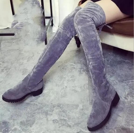 cy30639a wholesale china women flat long knee boots