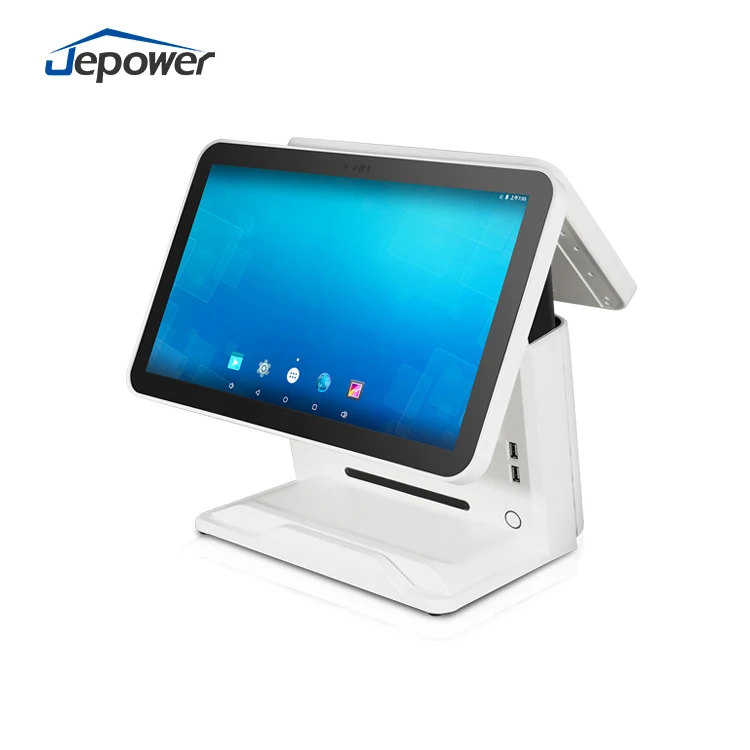 Jepower JP762A-ABQ8 15,6 + 11,6 дюймовый двойной сенсорный экран Android POS кассовый аппарат