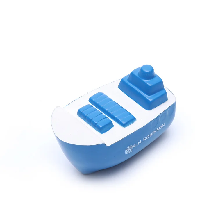 Пользовательские цвет размеры синий ПУ пены корабль круизы Лодка Форма Стресс Мяч 3d