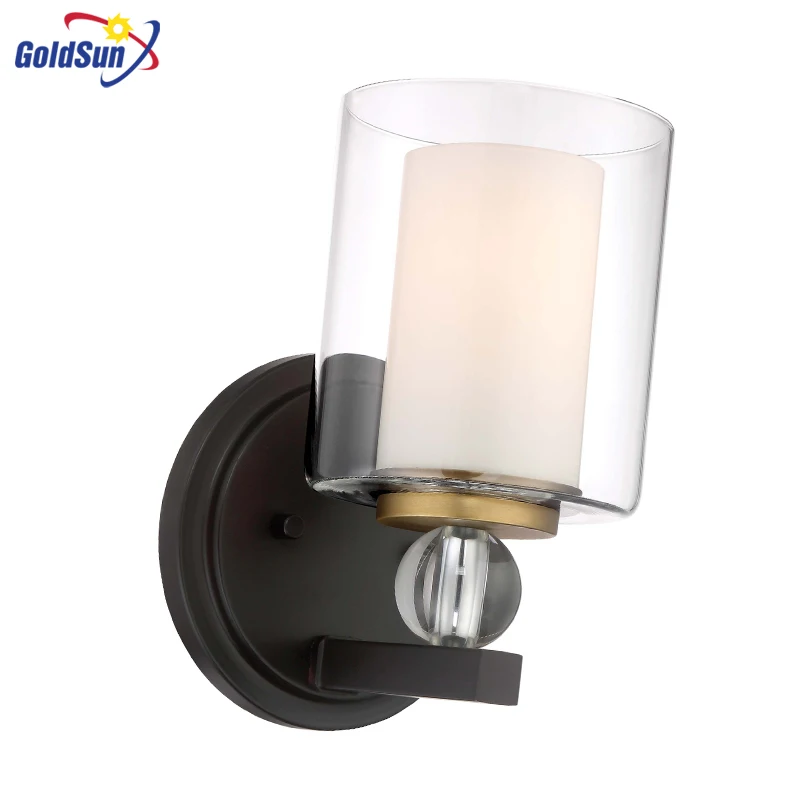 GLASS RETRO INDOOR LIGHTING WALL SCONCE NEW DESIGN LAMP WALL MOUNTED HOTEL VANITY LIGHT FIXTURES