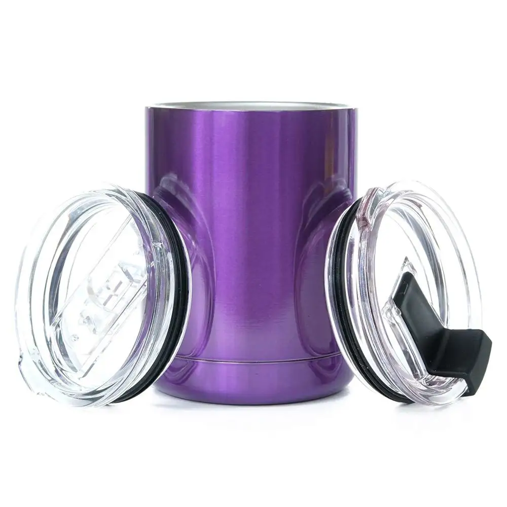 10 унций пищевой нержавеющей стали кофе вино стакан с заменяемыми крышками Изолированный Вакуумный термос чашка порошок кружки с покрытием