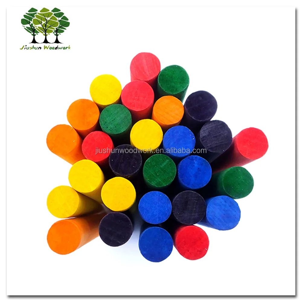 wholesale round wooden colored craft stick