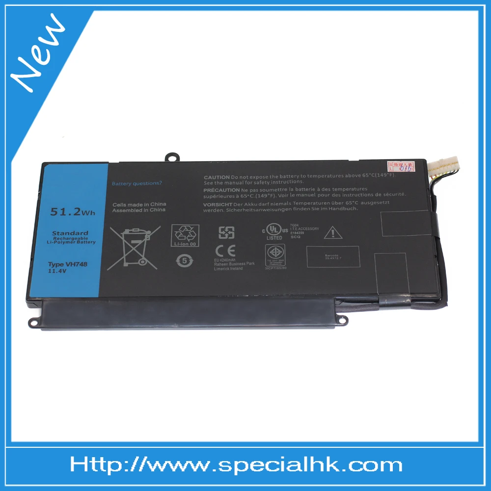 VH748 52WH 11.1V replacement laptop battery for dell Vostro 5460 5470 5560 Series Notebook