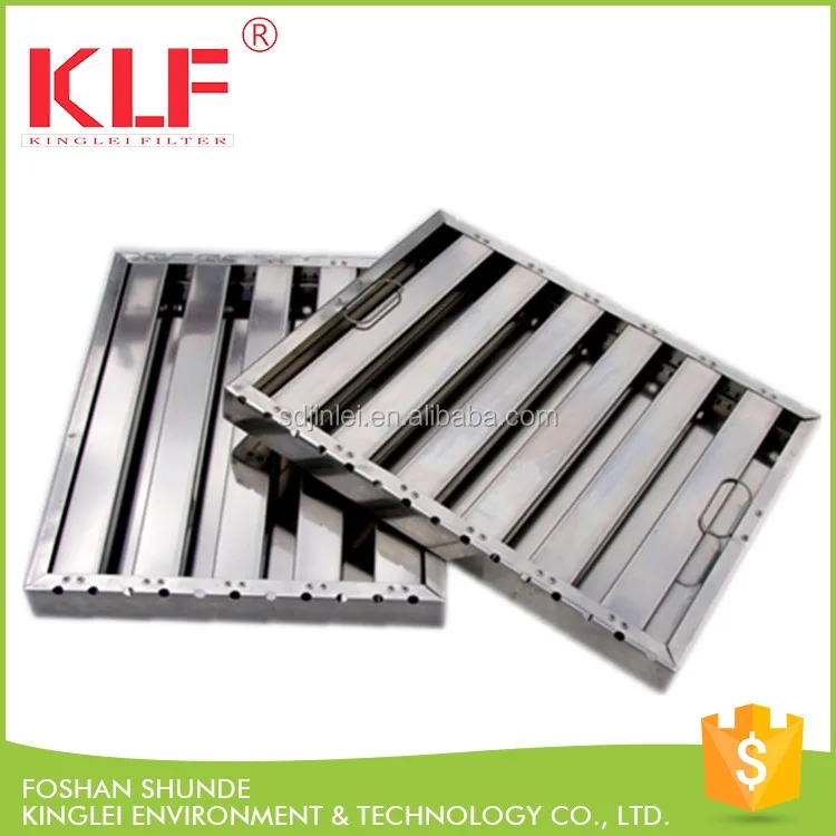 
OEM Stainless Steel Grease trap Commercial Kitchen Hood Baffle Grease Filter 