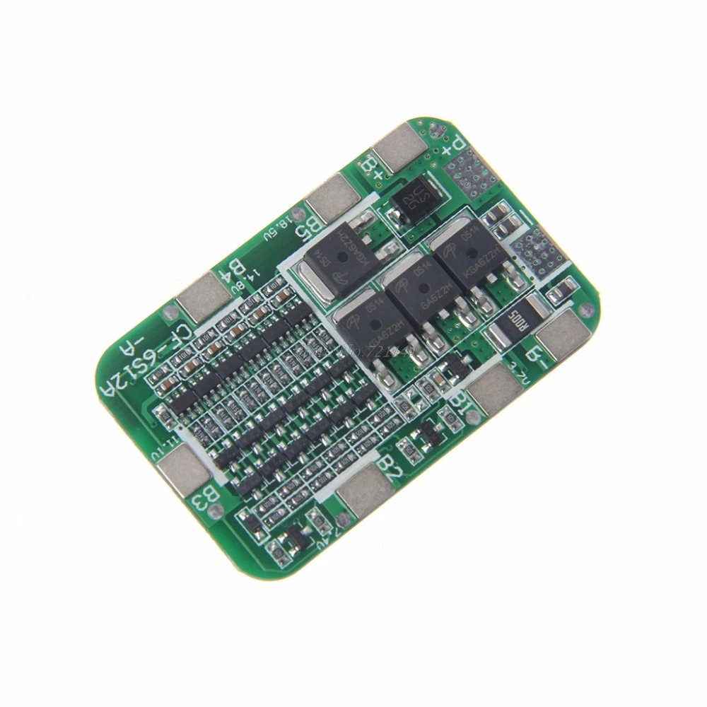 Защитная печатная плата 6S 15A 24V BMS для 6 упаковок литий-ионных аккумуляторных батарей