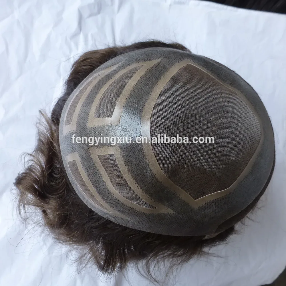 factory direct sale 100% human hair system mono toupee mens hair systems toupee High quality wigs for men