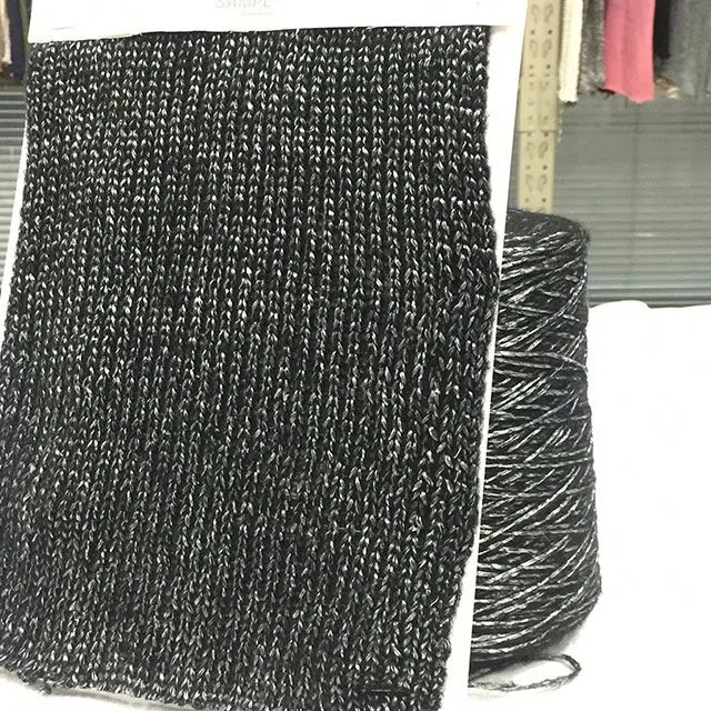 Computerized twisting machine crochet knitting 1/5.6 nm spangle fancy yarn big-belly with boucle yarn cheap price