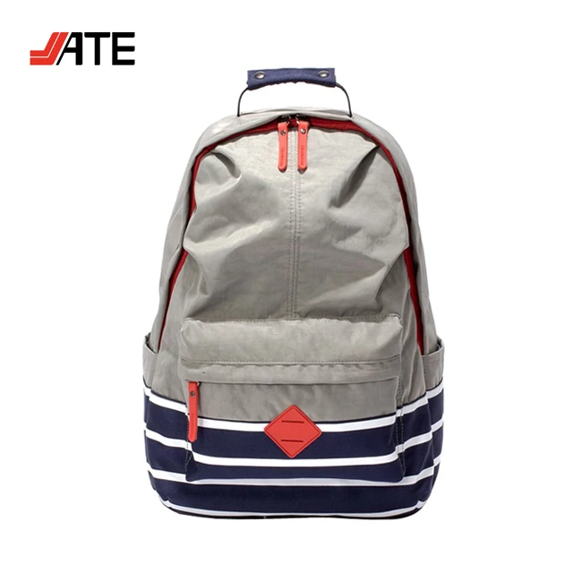 
High Quality Casual Satchels Stripe Printing Custom Oxford Daily Backpack 