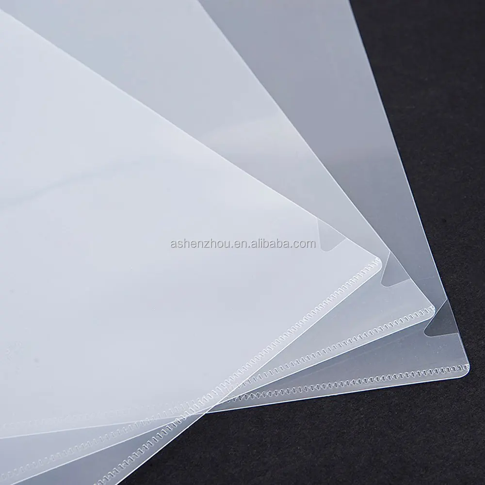 Best Seller Recycled Custom logo Printing A4 Plastic clear Document Holder Single Page PP Folding File Folder