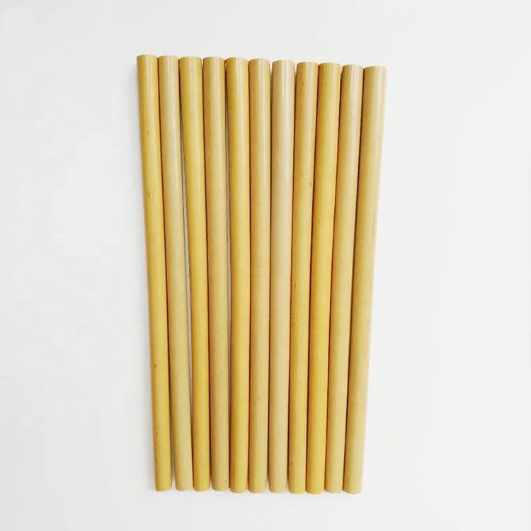 Reusable Natural Biodegradable Bamboo Straws for Drinking Bubble Tea