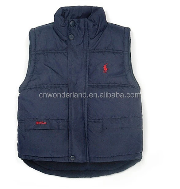 
the boy vest cotton-padded clothes coat polo vest 