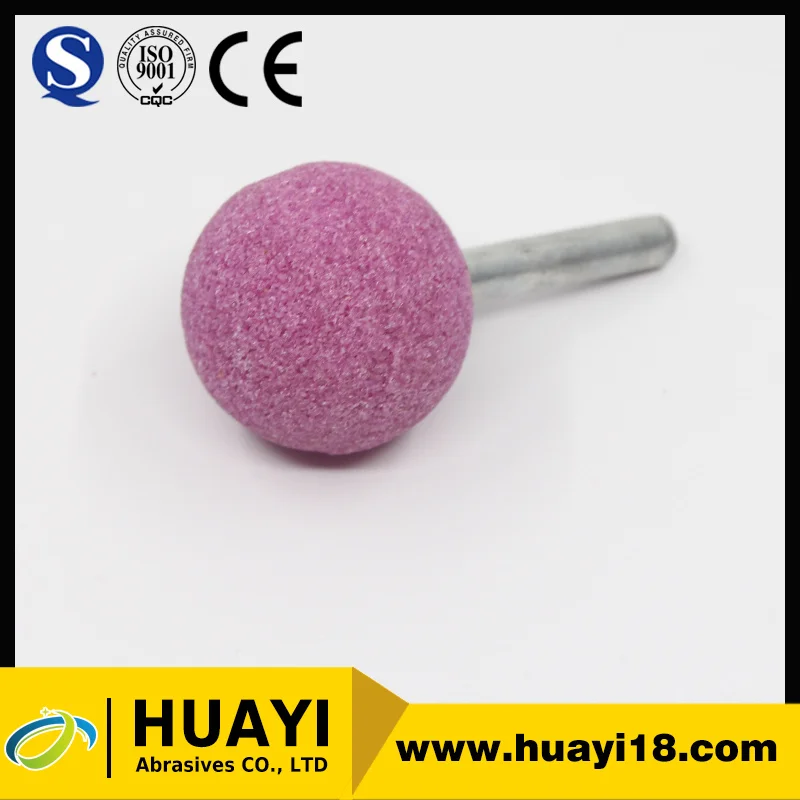16mm Pink Corundum Ball Shape Grinding Head Abrasive mounted point