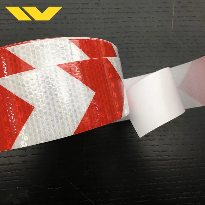 Factory Price Red White Arrow Pattern Reflective Tape For Vehicle