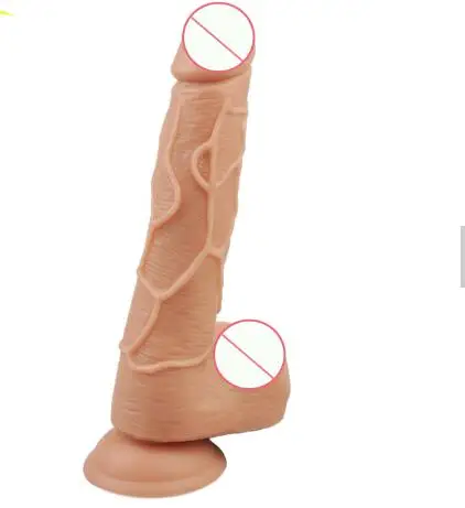 
Super Flexible Dildo Realistic Ultra-Soft Dildo for Beginners with Flared Suction Cup Base for Hands-Free Play Balls 