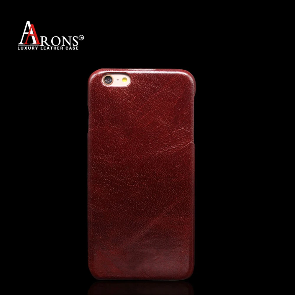 Высокое качество верхний слой из натуральной кожи раза край чехол для iPhone 6/6 S Plus